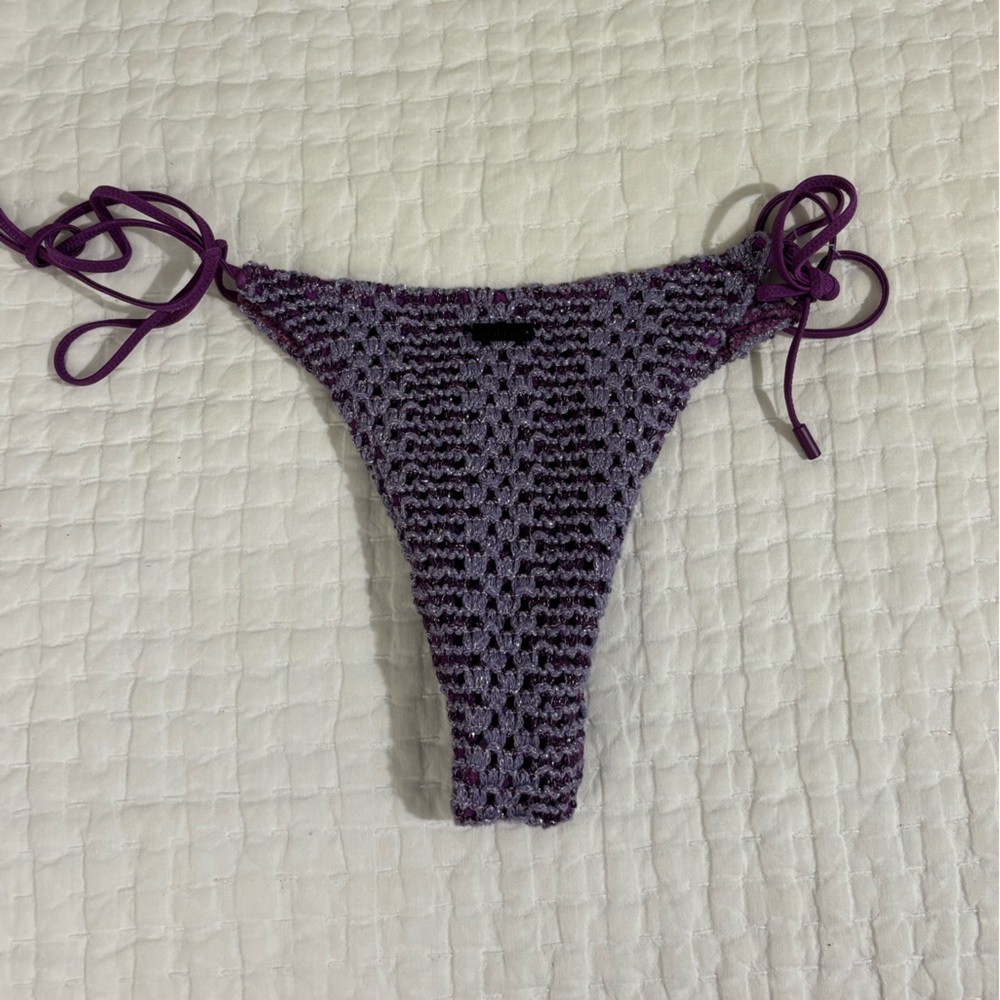 triangl swimwear Purple Crochet Two-Piece Bikini - Picture 4 of 9